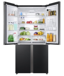 Haier 628L Quad Door Frost Free Fridge Black HRF700YCX hero image