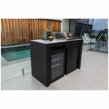 Artusi 1400mm Ferro Outdoor Kitchen with Cosmopolitana Grey Stone Top QAP14FG-CG hero image