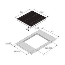 ASKO 64cm 4 Zone Induction Cooktop HID654GC hero image