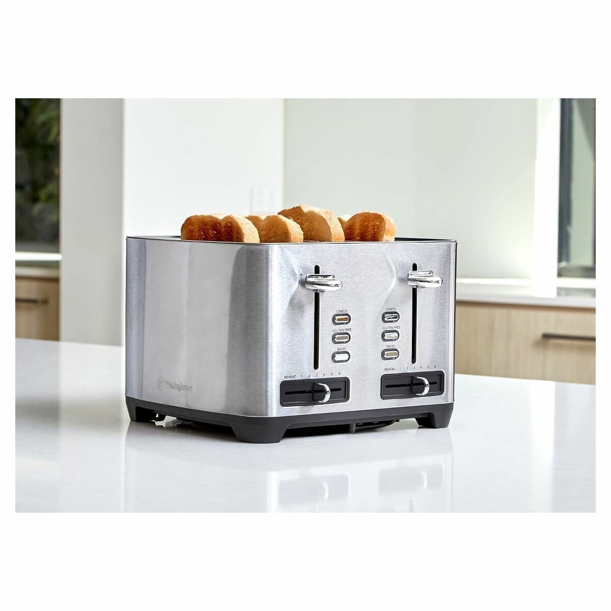 Westinghouse Four Slice Stainless Steel Toaster WHTS4S05SS