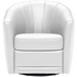 Natuzzi Editions Giada White Leather Swivel Chair CHAIRB59610BY image NaN