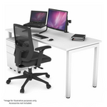 Jason.L 1200 x 700 Quadro Square Leg Home Office Desk - White QDS1207.W.WT hero image