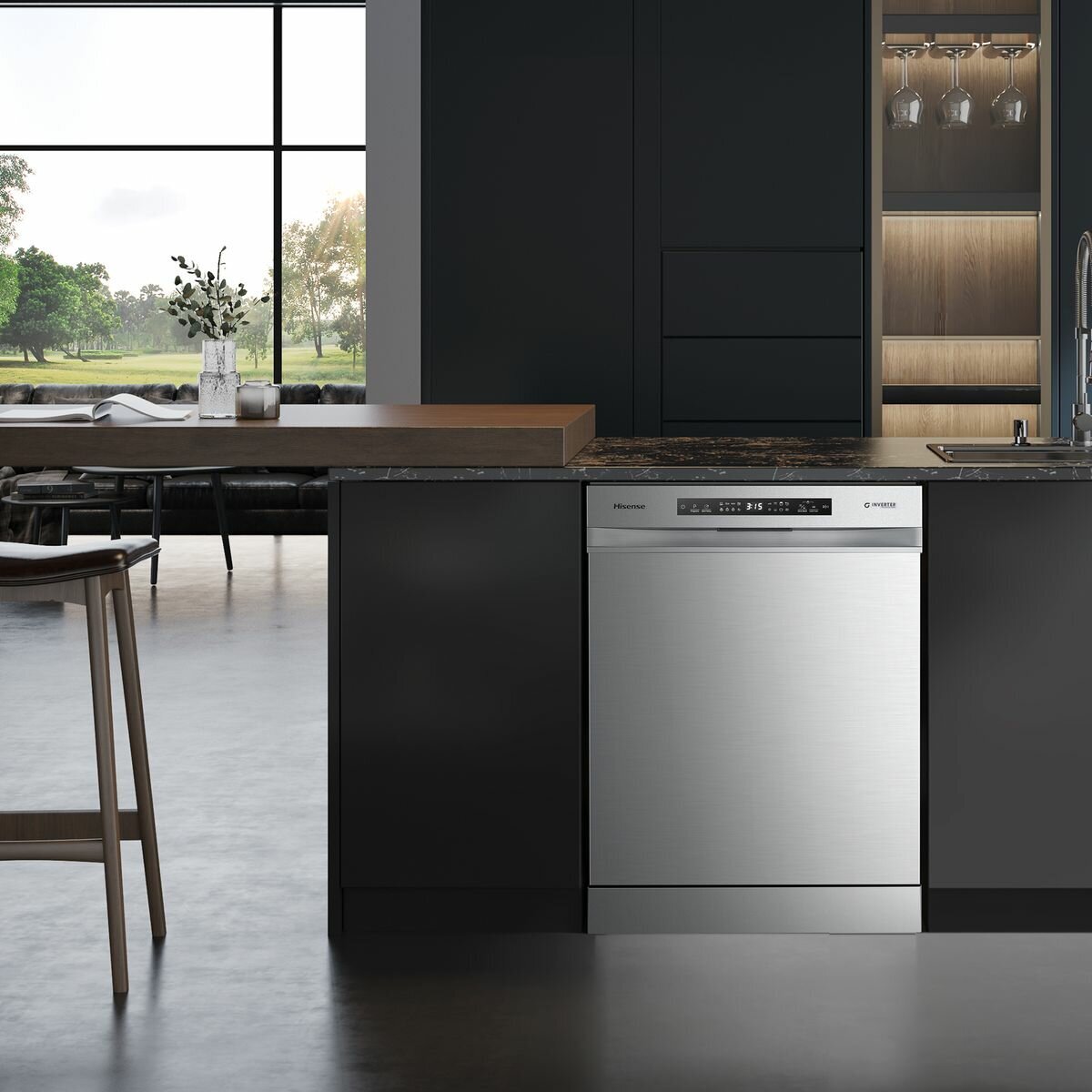 Hisense 60cm Freestanding Stainless Steel Dishwasher HSCM15FS hero image