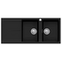 Oliveri Santorini Double Bowl Topmount Sink with Left Hand Drainer Matte Black ST-MB1517-OF image NaN