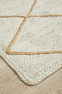 Rug Culture Nosa Medium White & Natural Rug 300X80CM - NSA-222-WHT-300X80 hero image