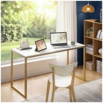 Zinus Home Office Computer Desk Gold 140cm AU-UTDDT1ZC-55G hero image