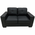 SILC Global Bari Two Seater PU Sofa Black 21001001 image NaN