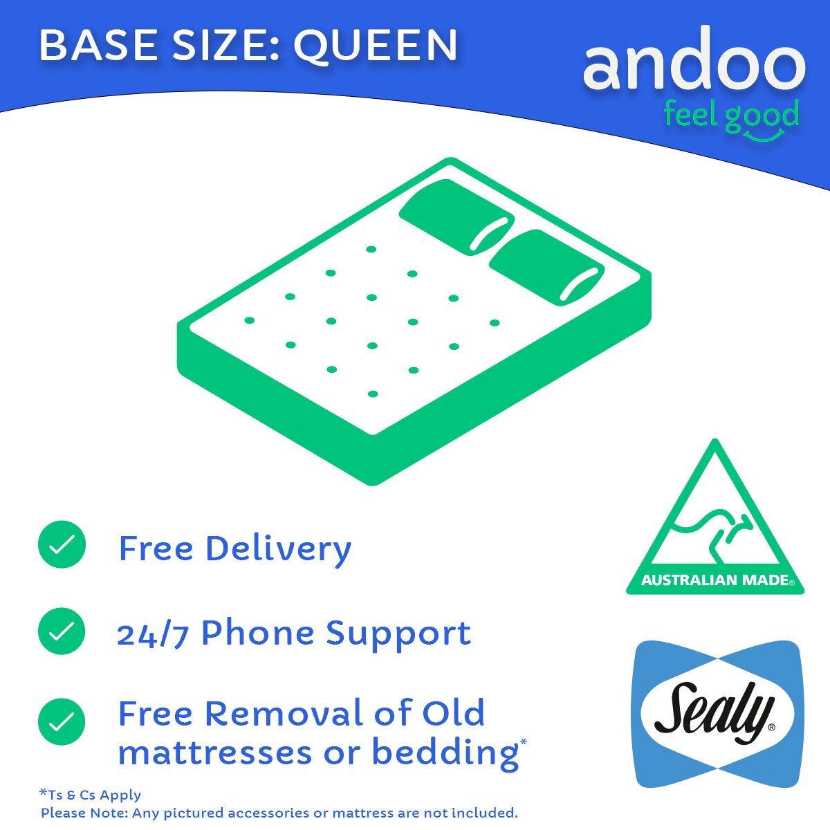 Sealy Queen Endurance Base In Fossil - 735954 hero image