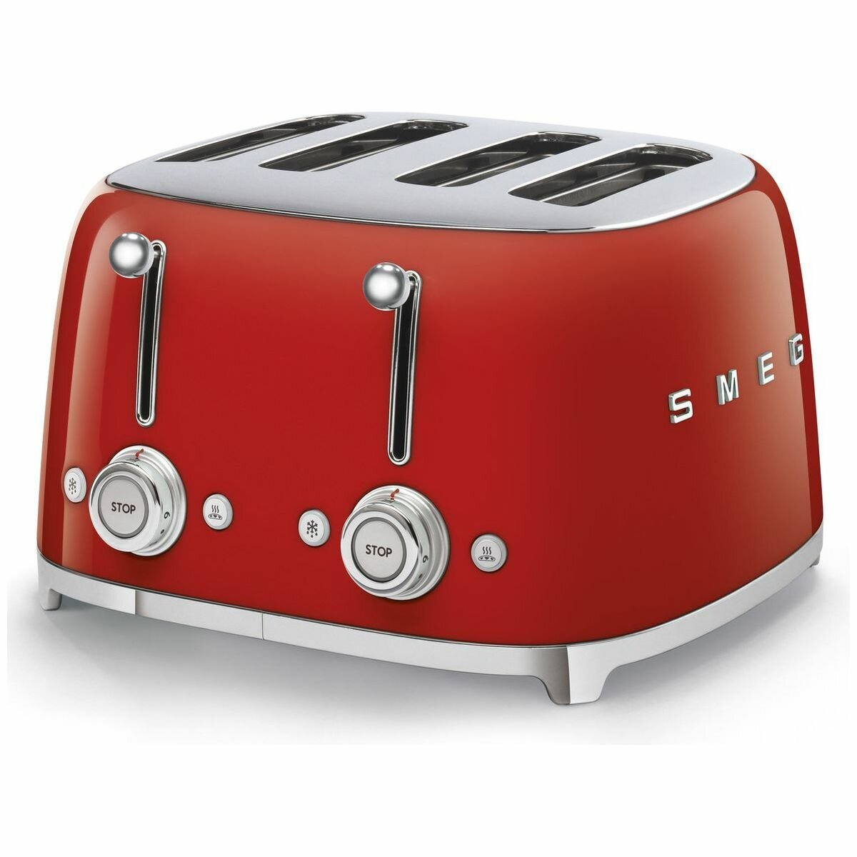 Smeg Temperature Control Kettle and Four Slice Toaster Breakfast Pack Red KLF04RDAUTSF03RDAU Appliances Online