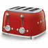 Smeg Temperature Control Kettle and Four Slice Toaster Breakfast Pack Red KLF04RDAUTSF03RDAU image NaN