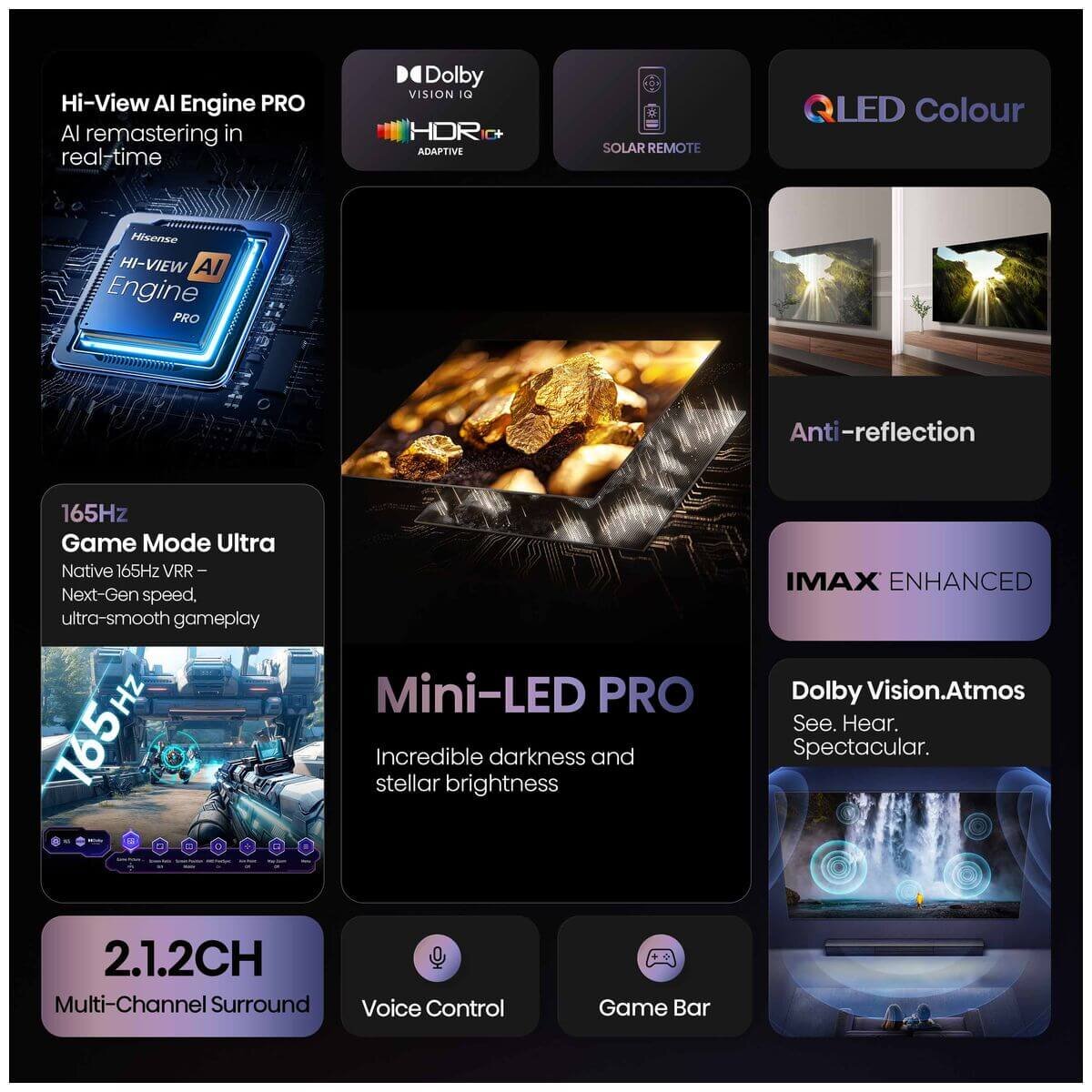 Hisense 75 Inch U7QAU ULED Mini-LED TV 75U7QAU [2025] hero image
