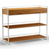 Reddie Suzy Bar Console Unit White Frame Teak Shelves image NaN