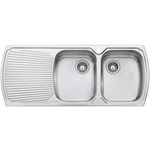 Oliveri MO772 Monet Double Bowl Left Hand Drainer Topmount Sink hero image