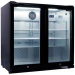 Smart 190L Double Door Drinks Chiller Black SMH2840BLK hero image