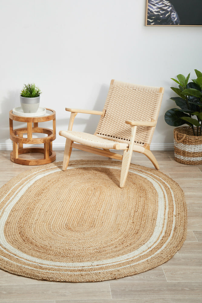 Rug Culture Nosa Medium Natural & White Rug 220X150CM OVAL - NSA-111-OVL-220X150 hero image