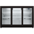 Husky 307L Triple Sliding Glass Door Bar Fridge HUS-C3-BLK-SD image NaN