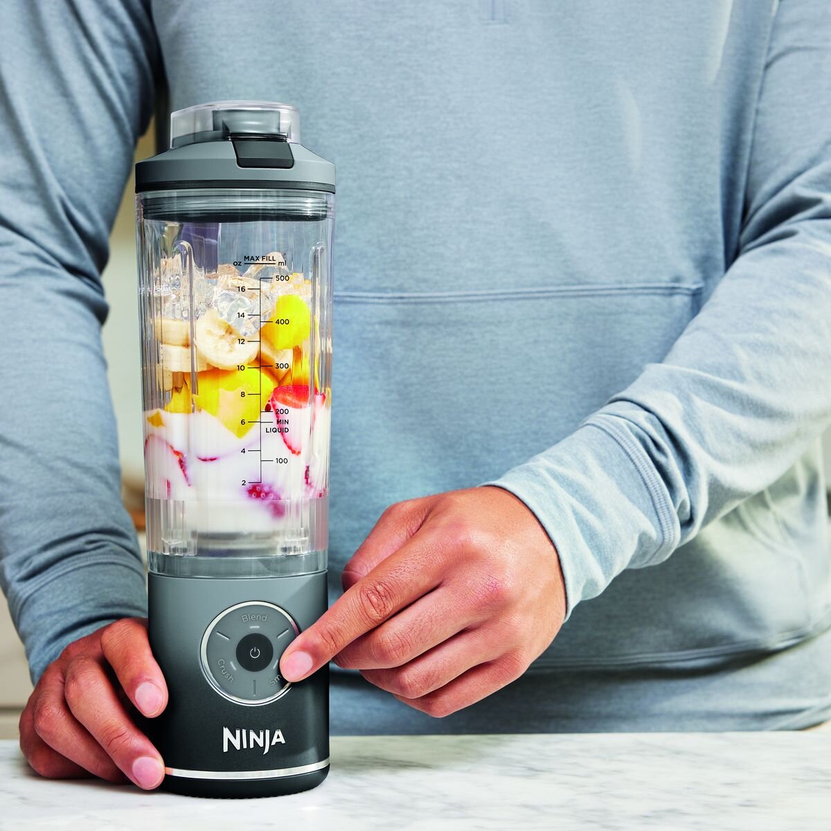 Ninja Blast Max Portable Blender Cool Grey BC251GY hero image