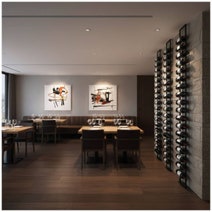 KingsBottle 36 Bottle Floor-to-Ceiling Mounted Wine Rack with Offset Pegs FTC215W3050H-D18X1 hero image