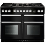 Falcon 110cm Nexus SE Freestanding Dual Fuel Oven/Stove Black and Chrome NEXSE110DFBL-CH hero image