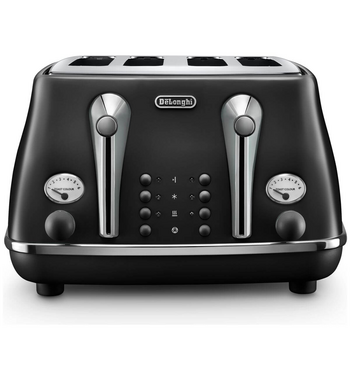 DeLonghi Icona Capitals 4 Slice Toaster Auckland Black CTOC4003BK