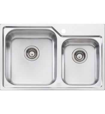 Oliveri NP615 Nu-Petite 1 and 3/4 Bowl Topmount Sink – image 1