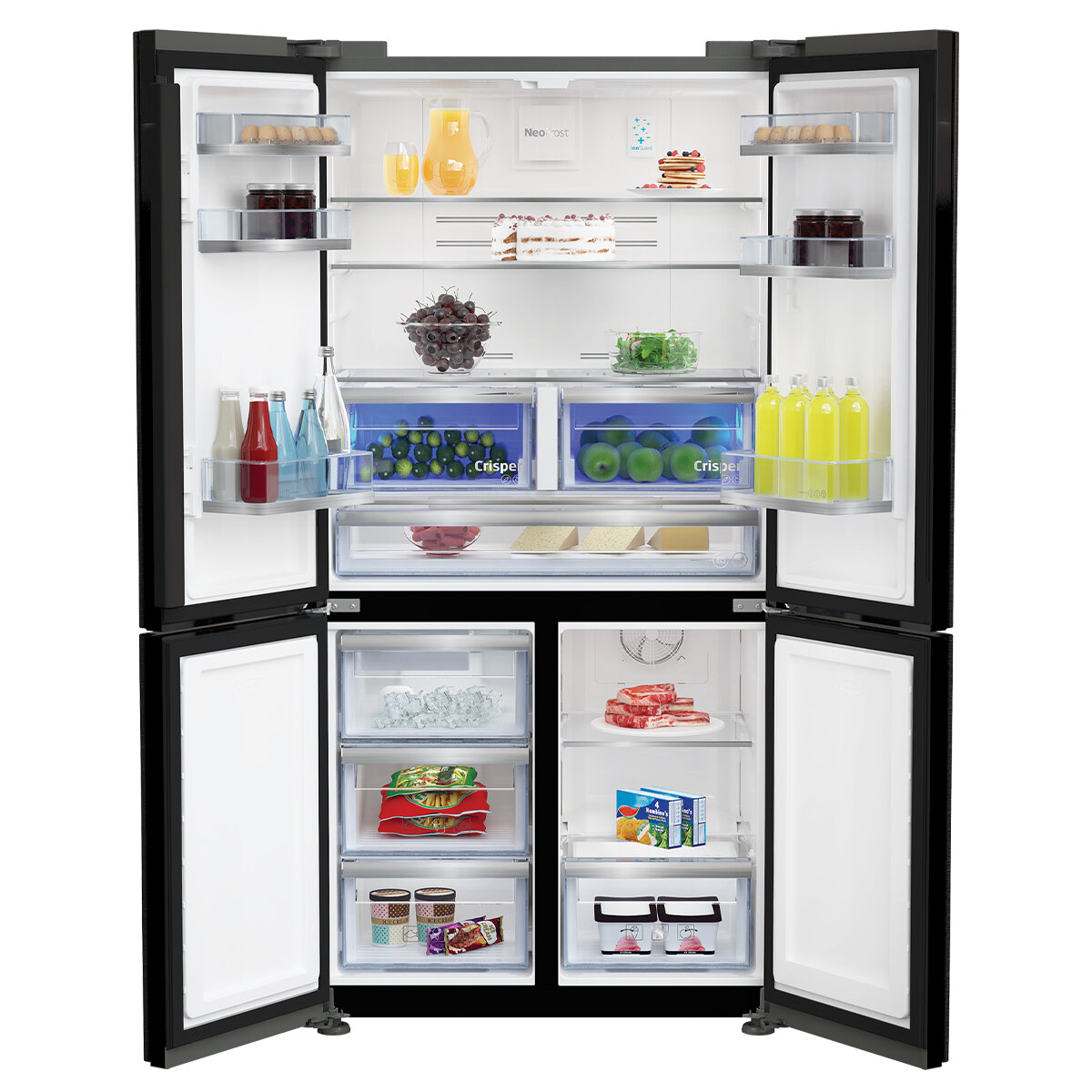 Beko 569L French Door Refrigerator with Water Dispenser and Automatic Ice Maker Dark Stainless Steel BFR569DDX hero image