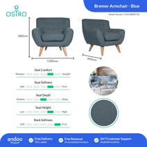 Ostro Bremer Armchair Blue Y23520BSKY34 hero image