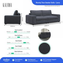 Kalona ROVINJ Two Seater Sofa Lava WS-201-LR-VILA-03 hero image