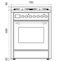 Ilve 76cm Majestic Dual Fuel Upright Oven/Stove M30DNE3SSG hero image