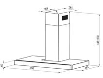 Brohn 90cm Wall Perimeter Canopy Rangehood with Strip LED Light BRR129900 hero image