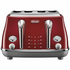 DeLonghi Icona Capitals Kettle and Four Slice Toaster Breakfast Pack CTOC4003RKBOC2001R image NaN