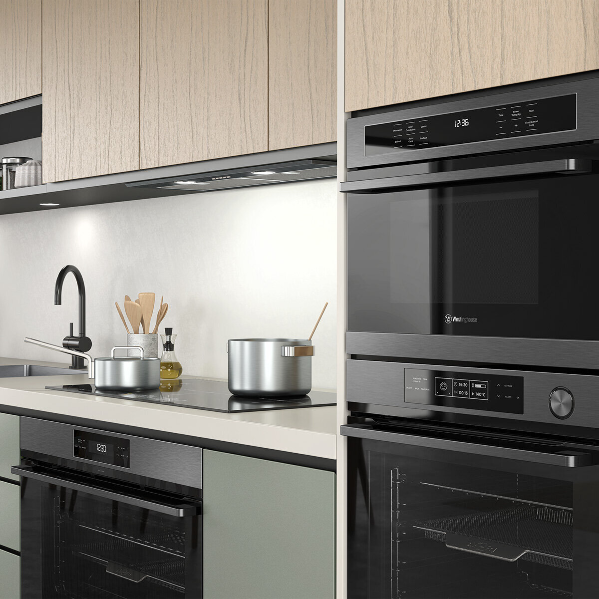 Westinghouse integrated outlet microwave
