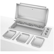 Smeg 120cm Universale 3 Burner Electric BBQ with Stainless Steel Lid BBQE12X hero image