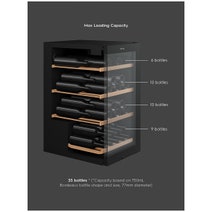 Vintec 35 Bottle Single Zone Under Bench Wine Fridge Black VWS830FAS-X hero image