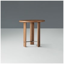 Kalona Paramount 45cm Round Side Table Dark Walnut PARA11AWADNATBRZD450 hero image