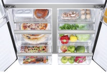 Haier 628L Quad Door Frost Free Fridge Black HRF700YCX hero image