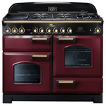 Falcon 110cm Classic Deluxe Freestanding Dual Fuel Oven/Stove Cranberry and Brass CDL110DFCY-BR hero image