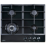 Brohn 60cm 4 Burner Gas Glass Cooktop BRGC6001BLK hero image