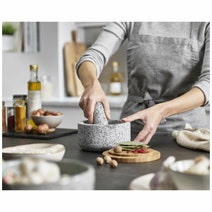 Joseph Joseph Dash Pestle & Mortar with Bamboo Lid - Granite 20176 hero image