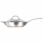 Chasseur Le Cuivre 28 x 6.5cm Sauté Pan with Lid and Helper Handle 19870 hero image