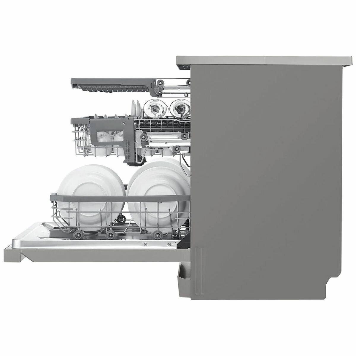 LG 60cm 15 Place QuadWash Dishwasher in Platinum Steel Finish with TrueSteam XD3A25PS Appliances Online