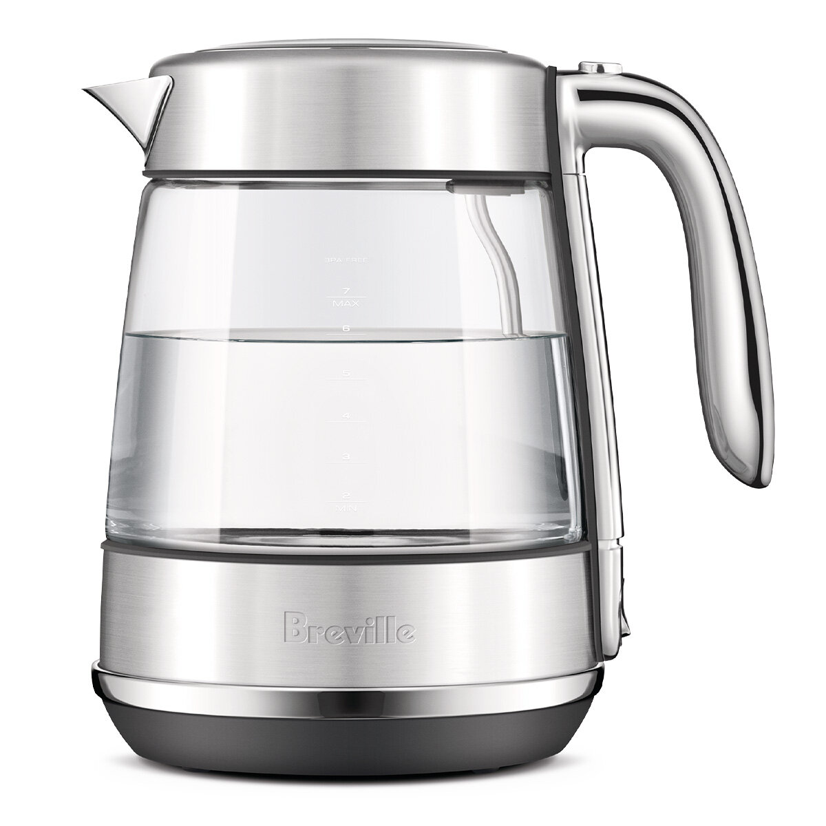 Breville the Crystal Luxe Glass Kettle Brushed Stainless