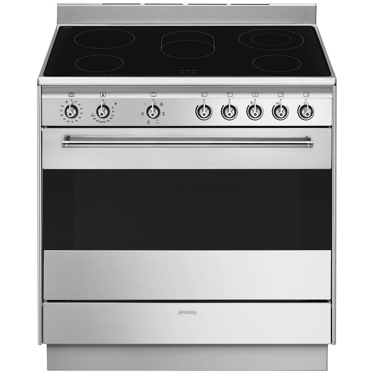Smeg 90cm Mista Five Zone Ceramic Upright Stove/Oven FS9010CER-1 hero image