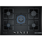 Bosch 75cm Series 6 Tempered Glass Black Gas Cooktop PPQ7A6B21A hero image