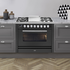 ILVE Professional Plus Series 90cm 6 Burner & Teppanyaki Freestanding Hybrid Oven with Milano Knobs P09FDWH3MG image NaN