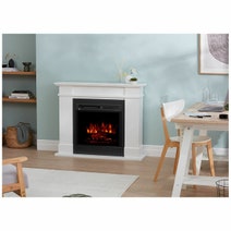Dimplex 1.5kW Rail Mantle with LED Firebox White RAL15-AU hero image