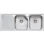 Oliveri NP672 Nu-Petite Double Bowl Left Hand Drainer Topmount Sink hero image