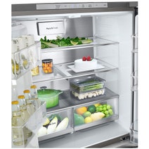 LG 506L French Door Fridge with Slim In-Door Ice and Water Dispenser Stainless Steel GF-L500PL hero image
