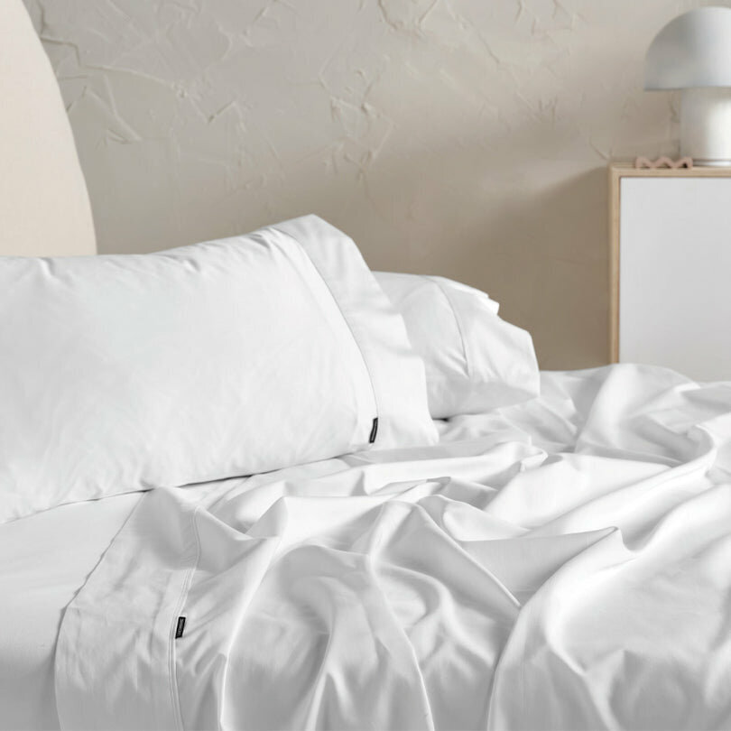 Linen House Augusta 500TC White Double Sheet Set 01708D052 hero image