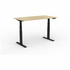 OLG Agile+ Adjustable Single Desk 1500x750 New Oak Worktop with Black Frame OG_AG2MESSD1575B_NO image NaN